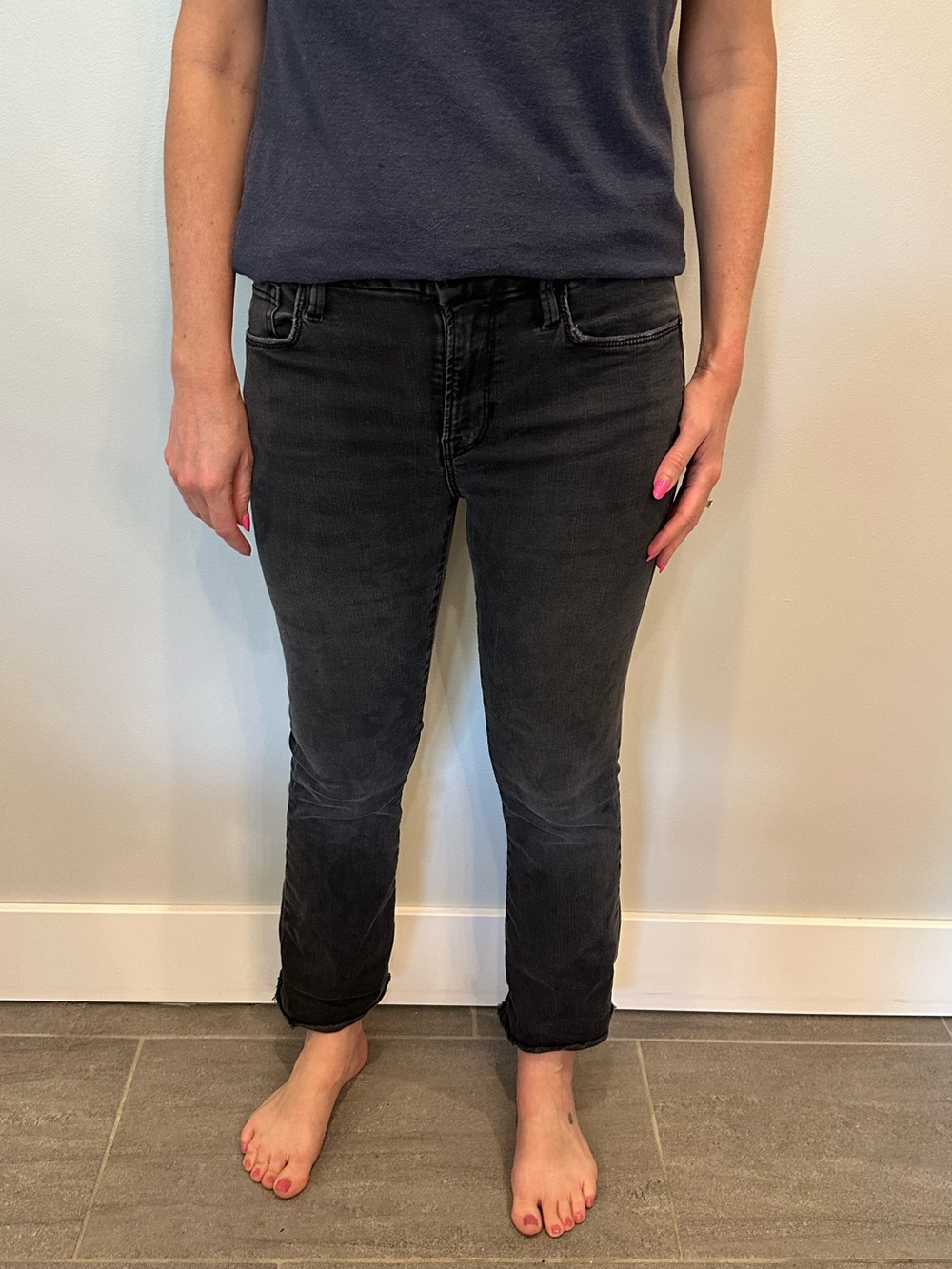 Frame Le Crop Mini Boot Raw Edge Jeans
